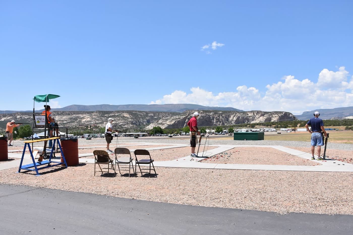 Doubles round in progress on the trap line.