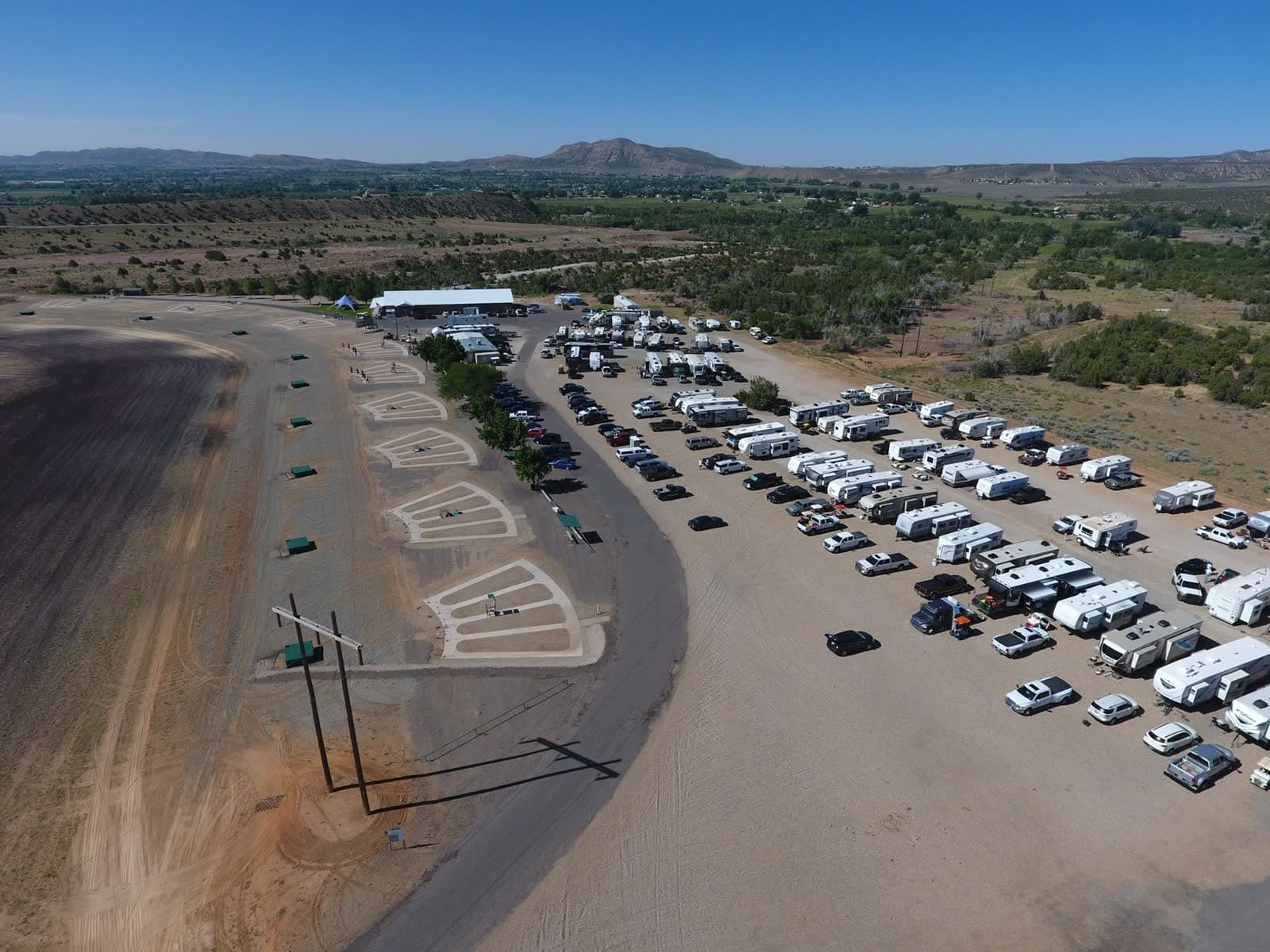 Aerial view of the Lodge and the surrounding grounds.